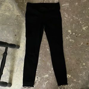 black distressed jeans